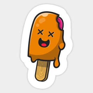 Cute Died Popsicle Melting Cartoon Sticker